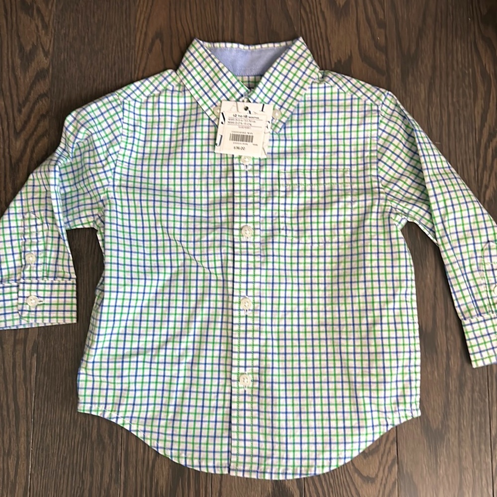 Baby boy button down NWT